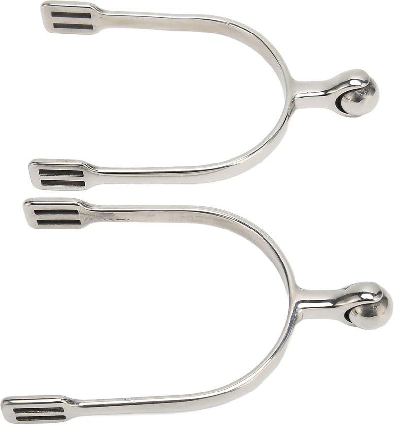 Focket 2 PCS Horse Spurs, Stainless Steel Spurs with Smooth Roller Ball, English Spur for Boots, Western Cowboy Spurs Equestrian Gear, Retro Spurs Saddlery Equipment - Image 1